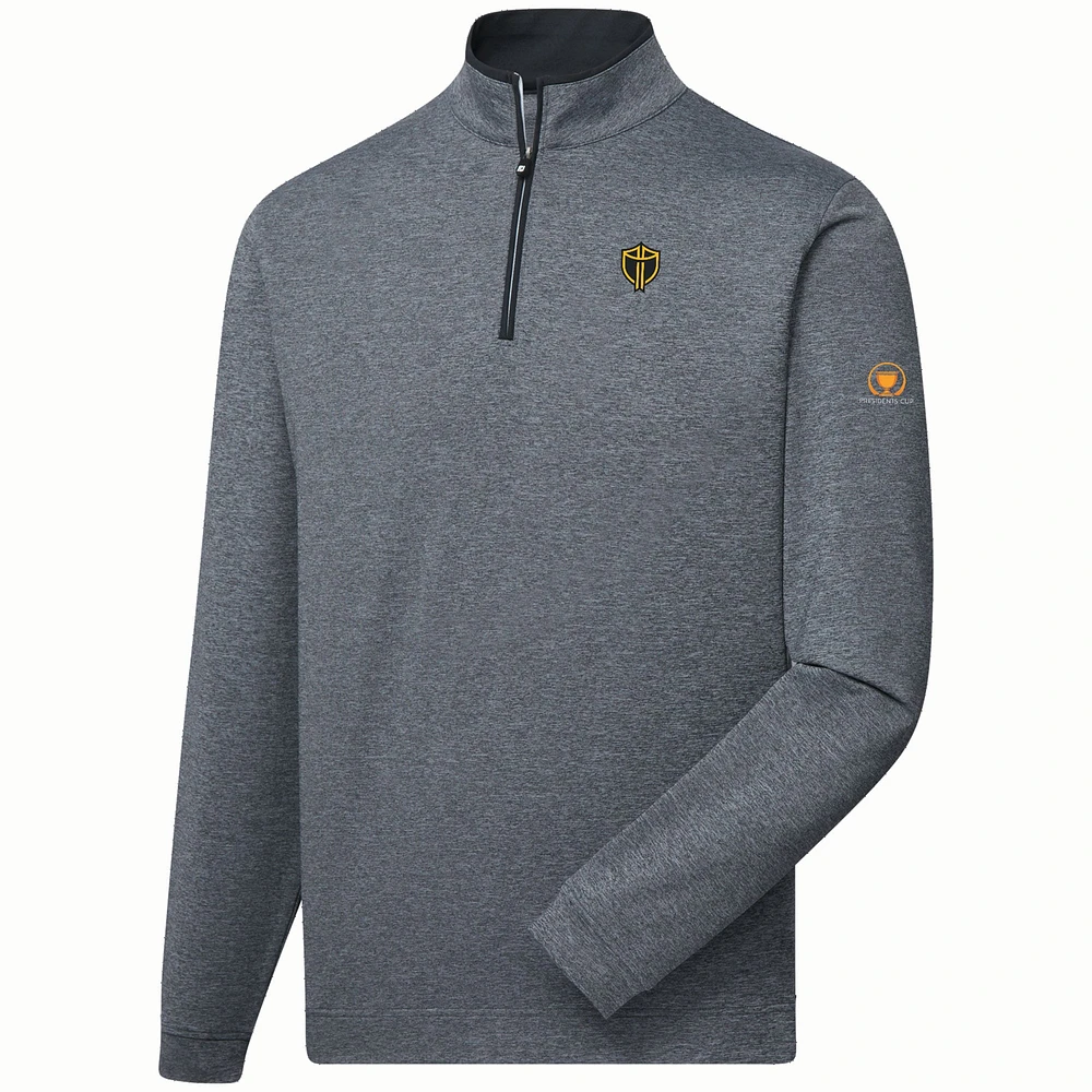 Men's FootJoy  Heather Charcoal Presidents Cup International Team Quarter-Zip Pullover Jacket