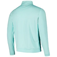 Men's Peter Millar Aqua Presidents Cup Perth Melange Performance Quarter-Zip Top