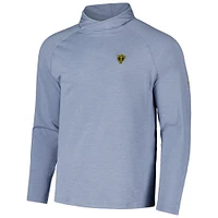 T-shirt à capuche manches longues raglan de l'équipe internationale la Coupe des Présidents Peter Millar bleu pour hommes Aurora Performance