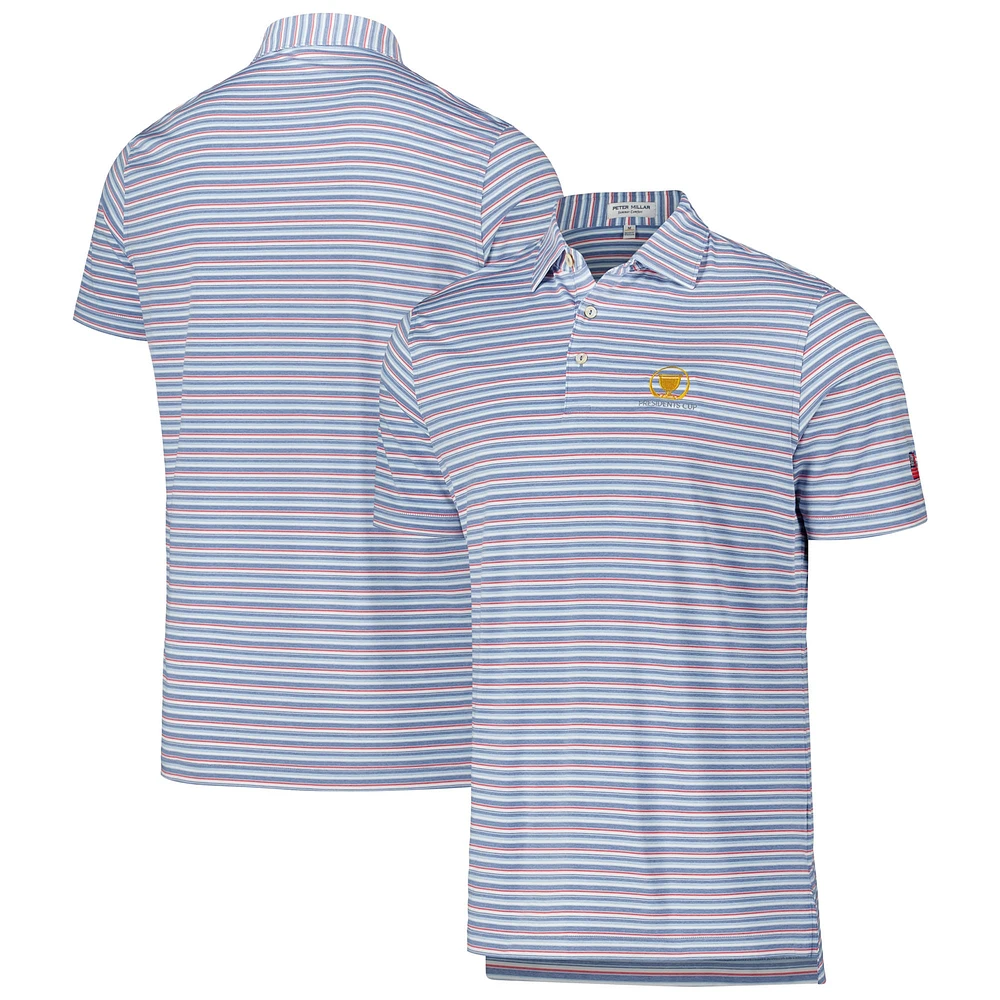 Men's Peter Millar Blue Presidents Cup Team USA Oakland Performance Jersey Polo