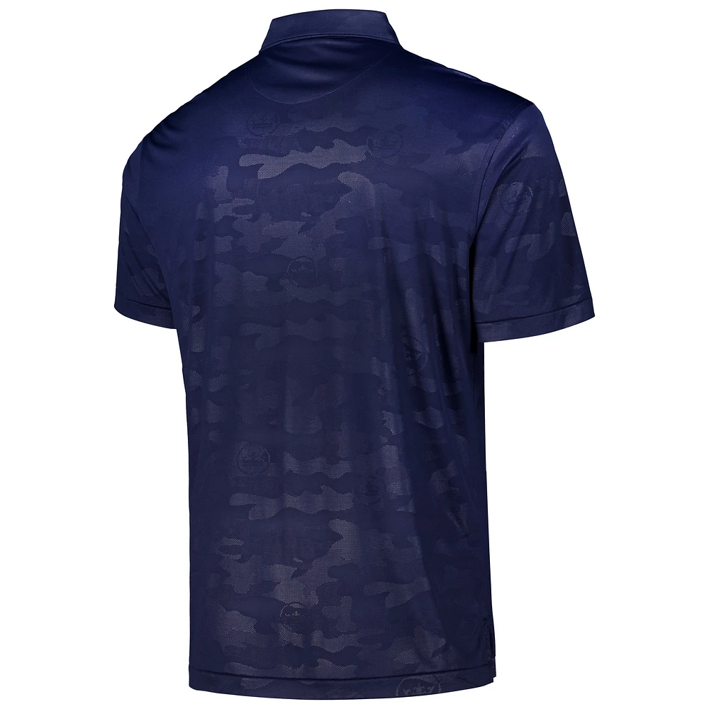 Polo camouflage poids plume Peter Millar Navy Presidents Cup pour hommes