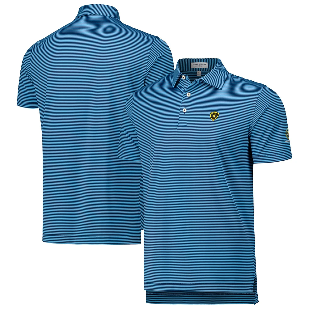 Men's Peter Millar Navy Presidents Cup International Team Hales Performance Jersey Polo