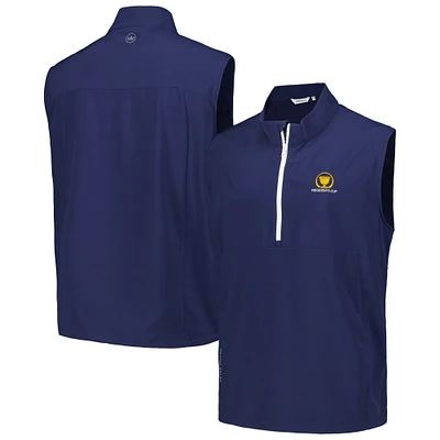 Men's Peter Millar Navy Presidents Cup Windward Half-Zip Vest