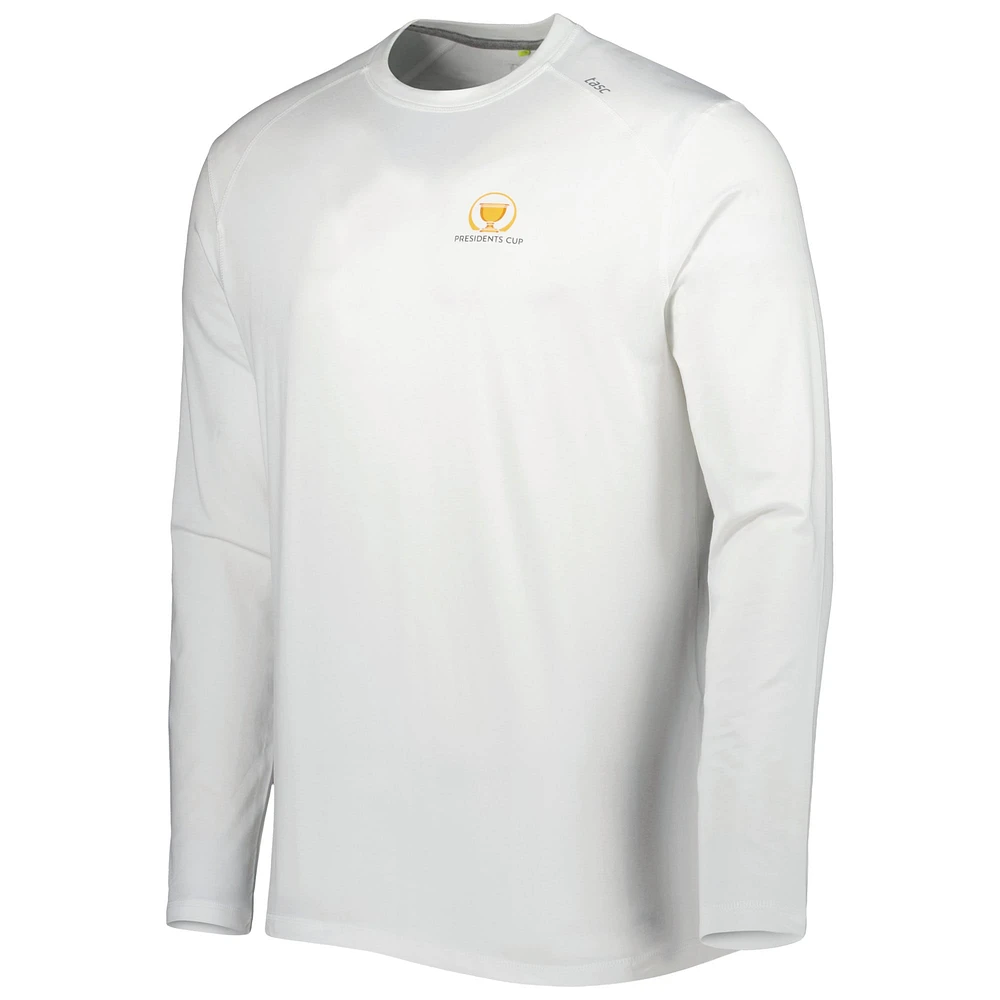 Men's tasc Performance White Presidents Cup Carrollton USA Long Sleeve T-Shirt