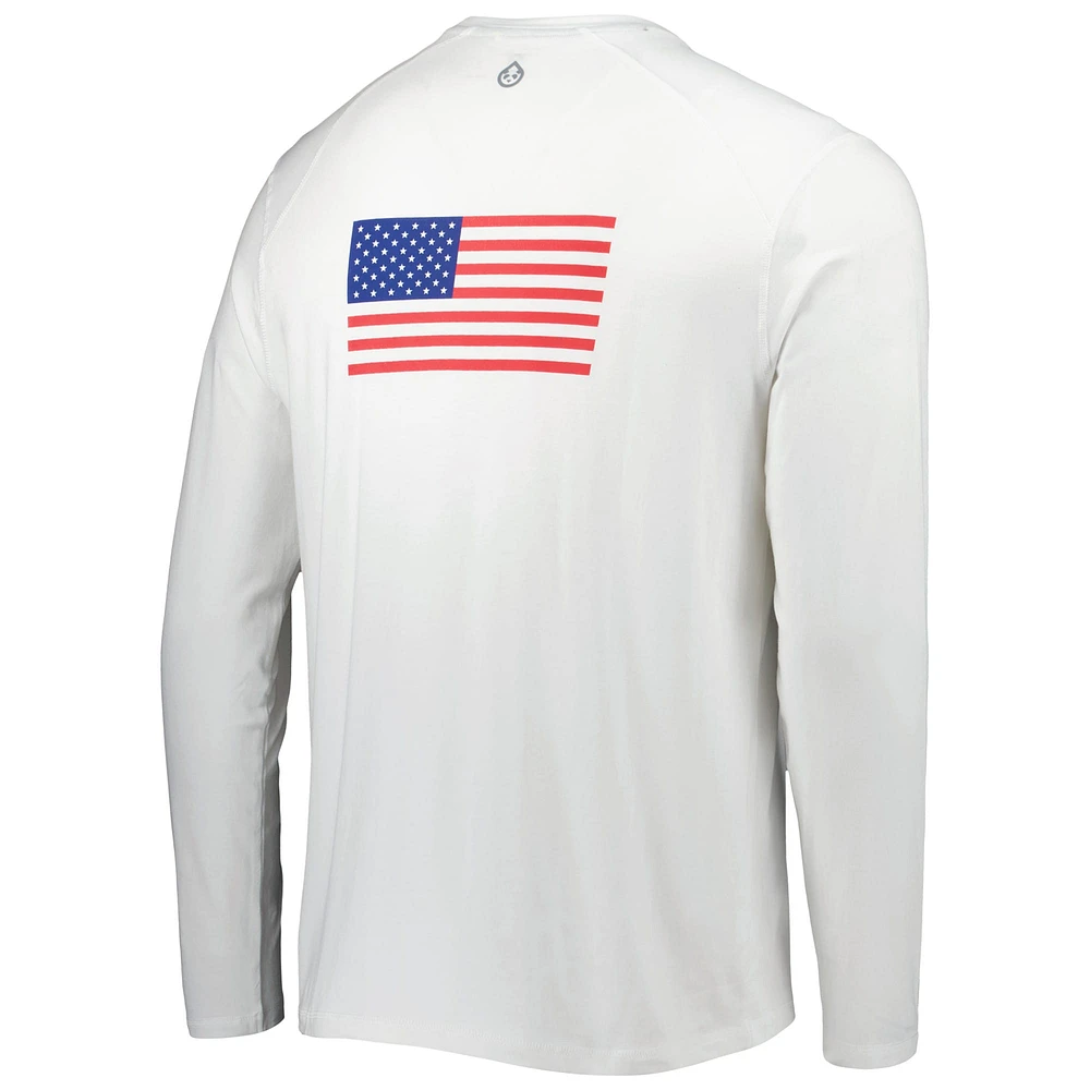 Men's tasc Performance White Presidents Cup Carrollton USA Long Sleeve T-Shirt