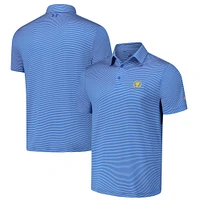 Polo bleu à rayures vertes pour homme Under Armour Presidents Cup Team USA