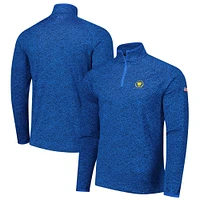 Men's Under Armour Blue Presidents Cup Team USA T2 Green Shellrix Print Raglan Quarter-Zip Top