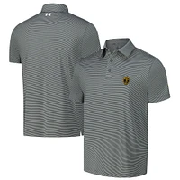 Men's Under Armour Charcoal Presidents Cup T2 Green Bridge Stripe Polo