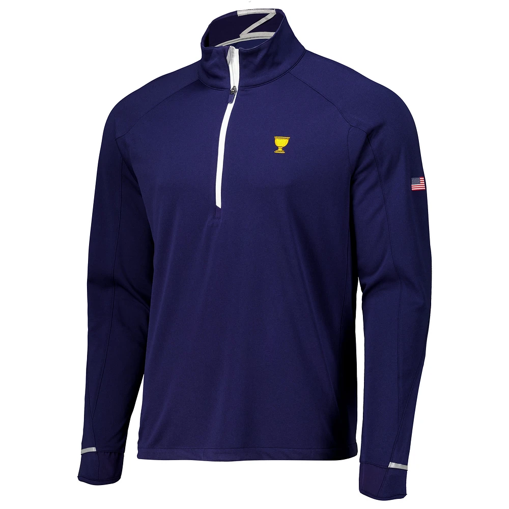 Men's Zero Restriction Navy 2024 Presidents Cup Team USA Z425 Quarter-Zip Pullover Top