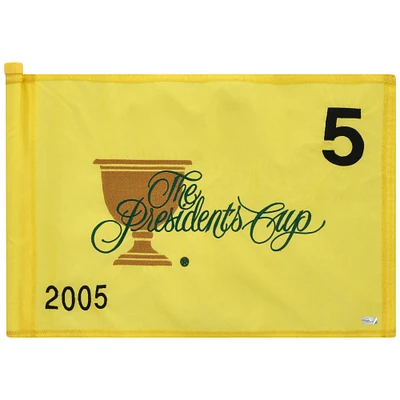 Pin jaune n° utilisé lors de l'événement PGA TOUR de la Presidents Cup du 22 au 25 septembre 2005