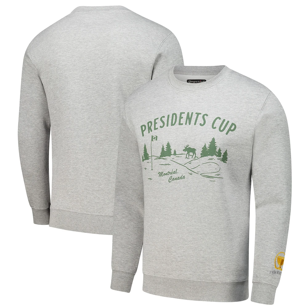 Sweat-shirt unisexe Imperial Heather Grey Presidents Cup 2024