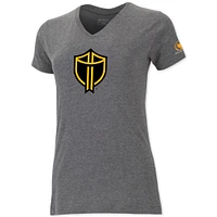 Women's Ahead  Heather Charcoal Presidents Cup International Team Vista V-Neck T-Shirt