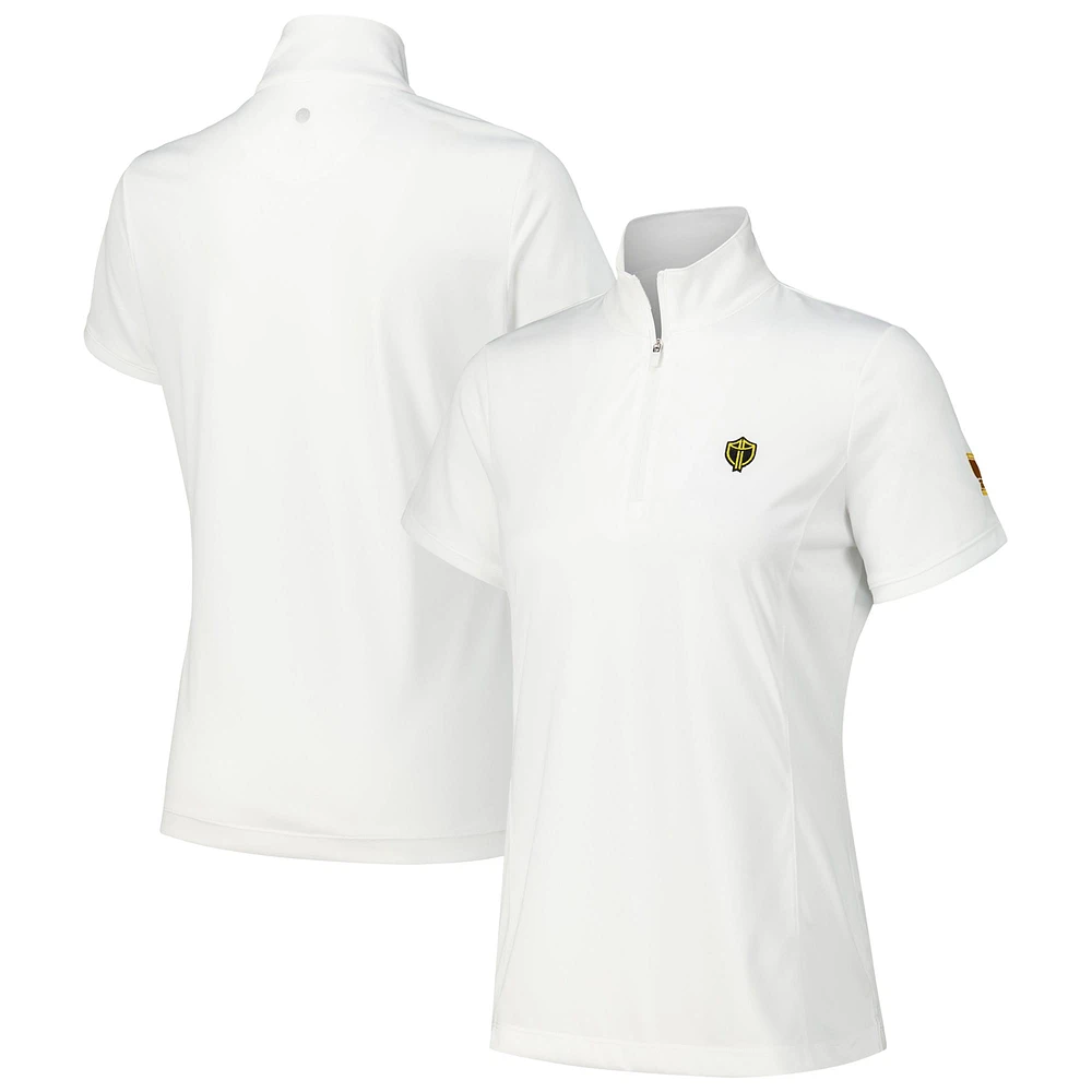 Women's EPNY White Presidents Cup International Team Convertible Quarter-Zip Polo