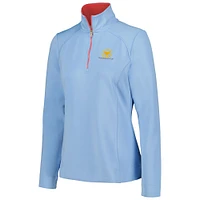 Women's Fairway & Greene  Light Blue Presidents Cup Wells Quarter-Zip Top