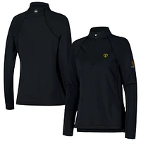 Haut à quart de zip Peter Millar pour femmes l'équipe internationale la Coupe des Présidents noir Raglan Perth