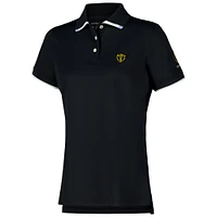 Polo noir en maille Peter Millar Presidents Cup International Team Whitworth Sport pour femmes