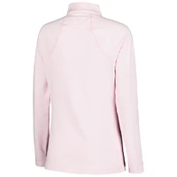 Haut raglan à quart de zip Peter Millar rose Presidents Cup Perth Sugar Stripe pour femmes