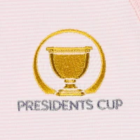 Haut raglan à quart de zip Peter Millar rose Presidents Cup Perth Sugar Stripe pour femmes