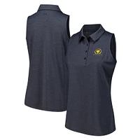 Polo sans manches noir chiné pour femme Under Armour Presidents Cup International Team Playoff