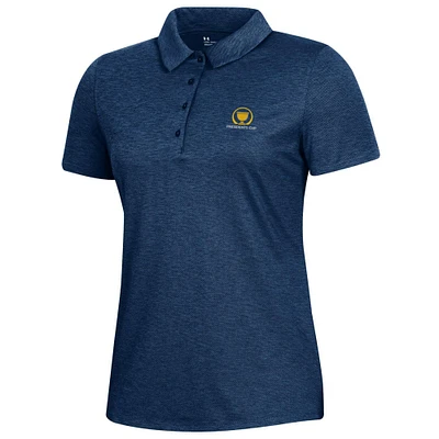 Polo Under Armour Presidents Cup Heather Playoff pour femme bleu marine