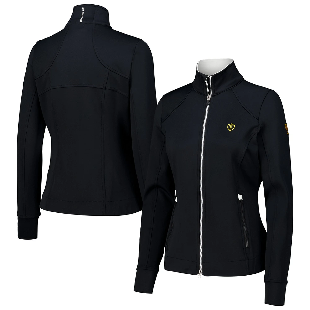 Women's Zero Restriction Black Presidents Cup International Team Mikaela Full-Zip Jacket