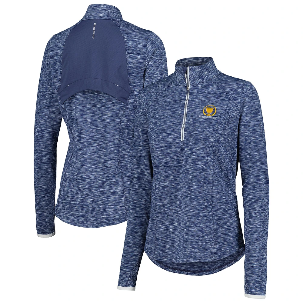 Women's Zero Restriction Navy Presidents Cup Shae Quarter-Zip Top