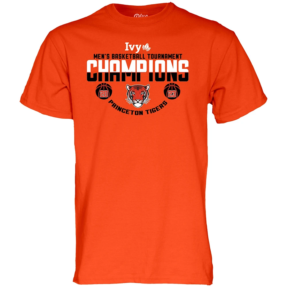 Blue 84 Orange Princeton Tigers 2023 Ivy League Men's Basketball Conference Tournament Champions T-Shirt