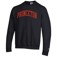 Men's Champion  Black Princeton Tigers Basic Arch Fleece Pullover Sweatshirt