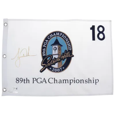 Tiger Woods Autographed 2007 89th PGA Championship Pin flag - Limited Edition of 500 - Upper Deck