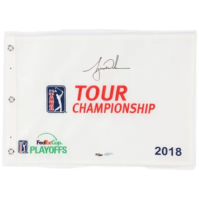 Tiger Woods Autographed 2018 PGA Tour Championship Pin Flag - Limited Edition of 500 - Upper Deck