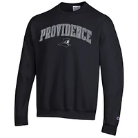 Men's Champion  Black Providence Friars Arch Over Logo Pullover Sweatshirt