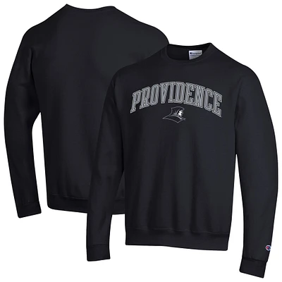 Men's Champion  Black Providence Friars Arch Over Logo Pullover Sweatshirt