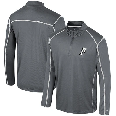 Men's Colosseum Black Providence Friars Cameron Quarter-Zip Windshirt