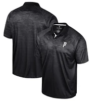 Men's Colosseum Black Providence Friars Honeycomb Raglan Polo