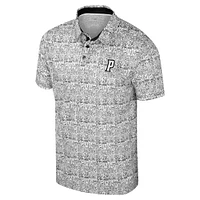 Men's Colosseum Black Providence Friars It's Time! Allover Print Polo