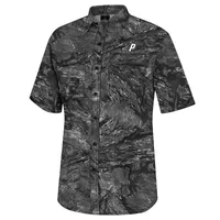 Men's Colosseum  Charcoal Providence Friars Realtree Aspect Charter Full-Button Fishing Shirt