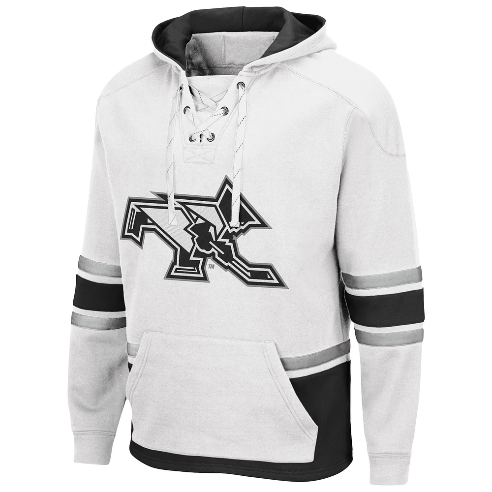 Men's Colosseum White Providence Friars Lace Up 3.0 Pullover Hoodie