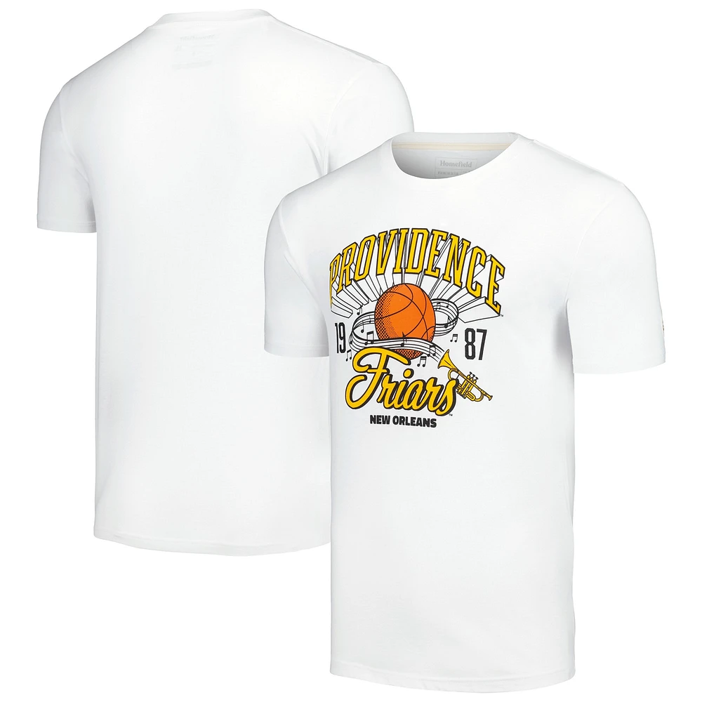 T-shirt du tournoi Homefield White Providence Friars 1987 pour hommes