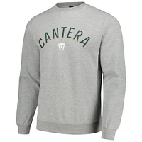 Men's Gray Pumas Cantera Pique Pullover Sweatshirt