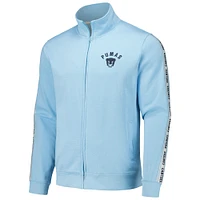 Men's Light Blue Pumas Cantera Full-Zip Track Jacket