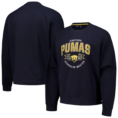 Men's Navy Pumas Street Raglan Oversized Pullover Sweatshirt