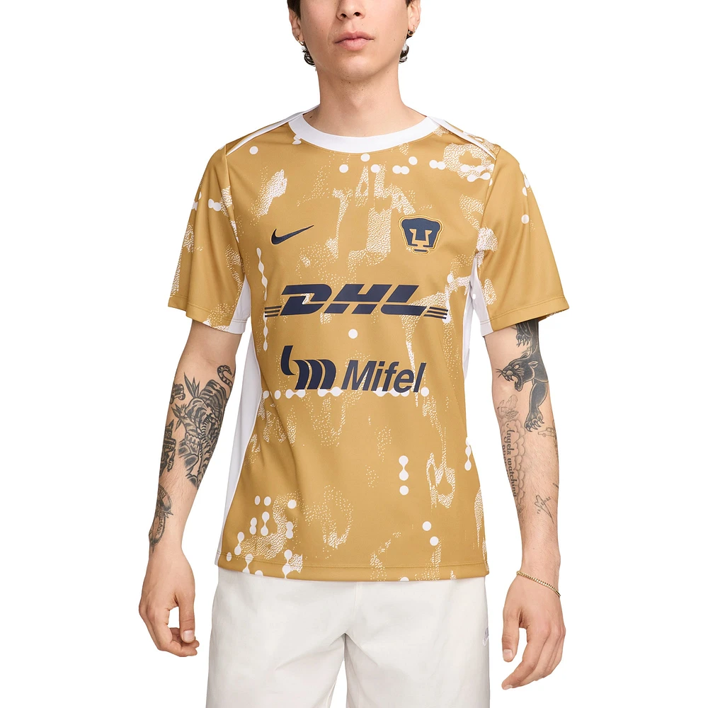 Haut d'avant-match Nike Gold Pumas 2024/25 Academy Pro pour Homme