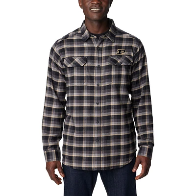 Columbia  Black Purdue Boilermakers Flare Gun Flannel Long Sleeve Shirt