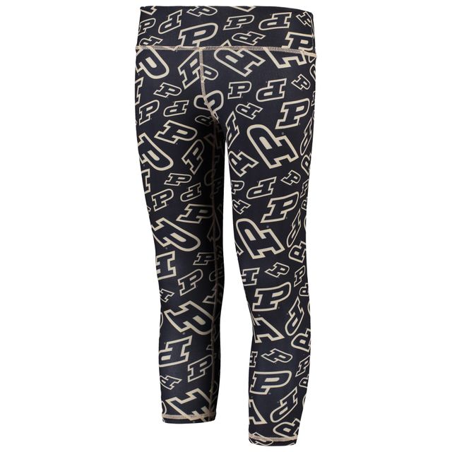 ZooZatz - Noir/doré Purdue Boilermakers Legging mascotte empilée pour fille