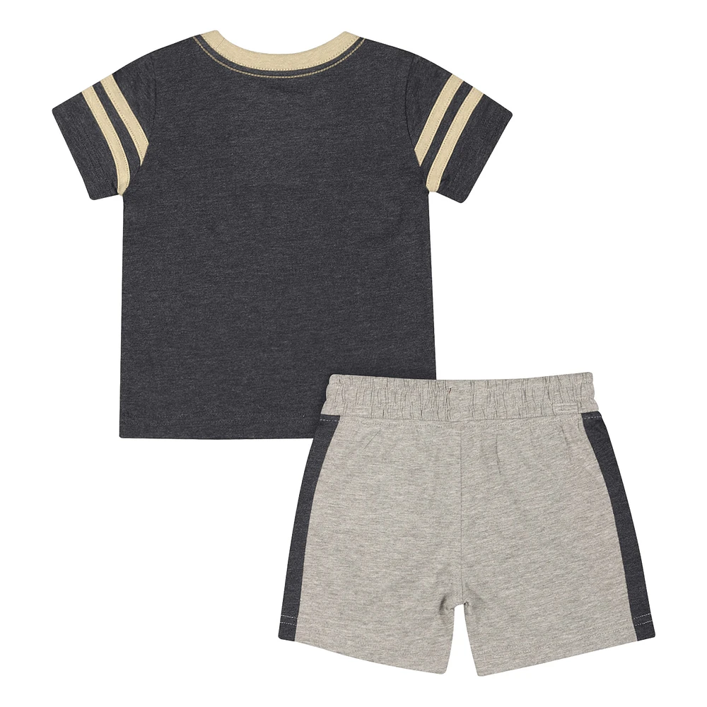 Ensemble t-shirt et short pour bébé Colosseum Heather Black Purdue Boilermakers