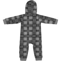 Infant Colosseum  Black Purdue Boilermakers Full-Zip Plaid Hoodie Long Sleeve Jumper