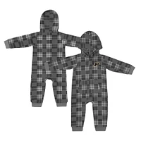 Infant Colosseum  Black Purdue Boilermakers Full-Zip Plaid Hoodie Long Sleeve Jumper