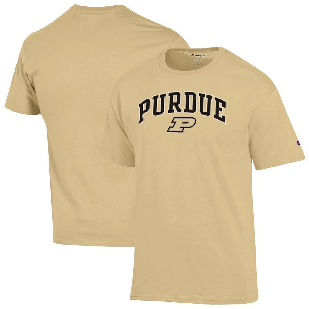 T-shirt Champion Gold Purdue Boilermakers pour homme avec logo Arch Over