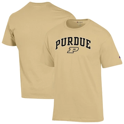 T-shirt Champion Gold Purdue Boilermakers pour homme avec logo Arch Over