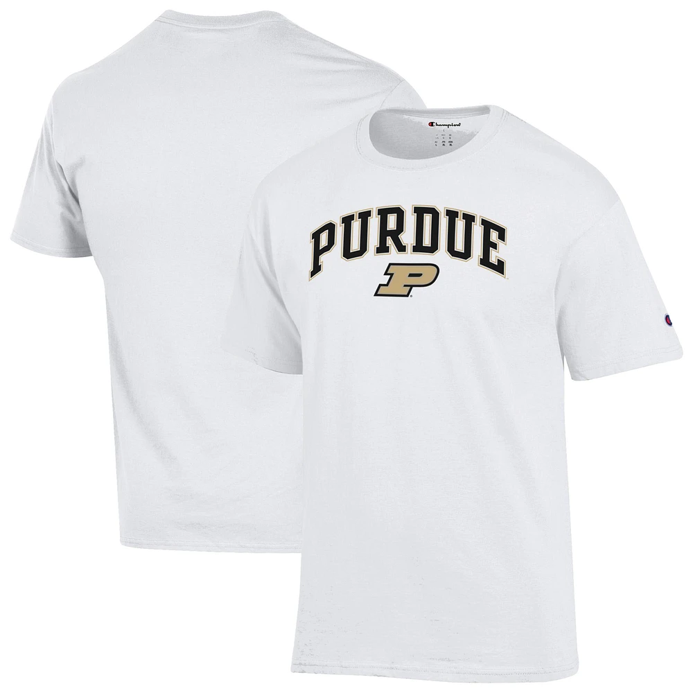 T-shirt blanc avec logo Purdue Boilermakers Champion pour homme